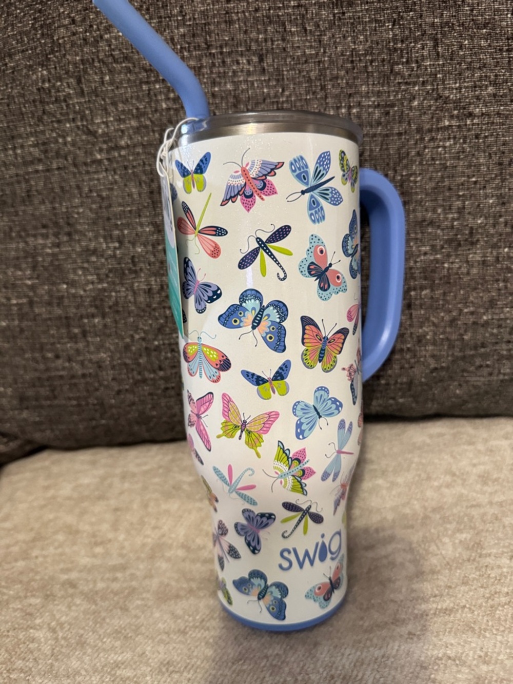 Swig Life Butterfly Print, 30 oz. insulated stainless steel mega mug
